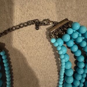 Elegant Blue Beaded Necklace